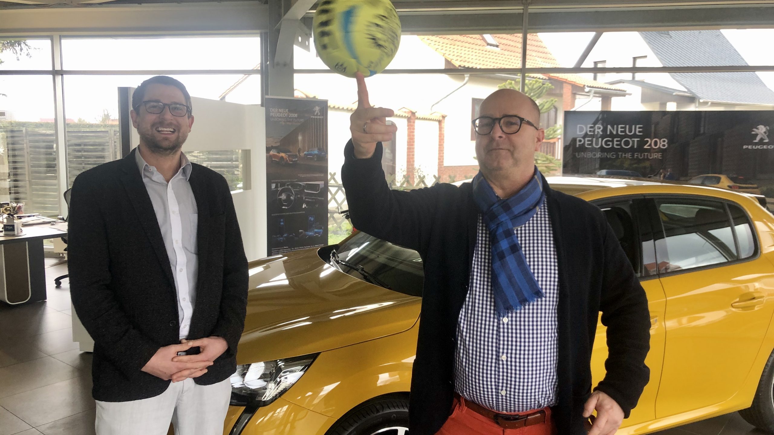 Sebastian Glock und Thomas Stein bei der Sponsorenpräsentation ASC Dessau GmbH