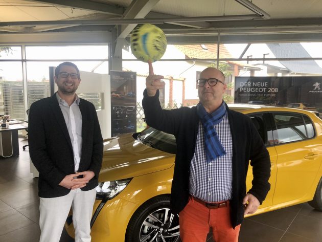 Sebastian Glock und Thomas Stein bei der Sponsorenpräsentation ASC Dessau GmbH