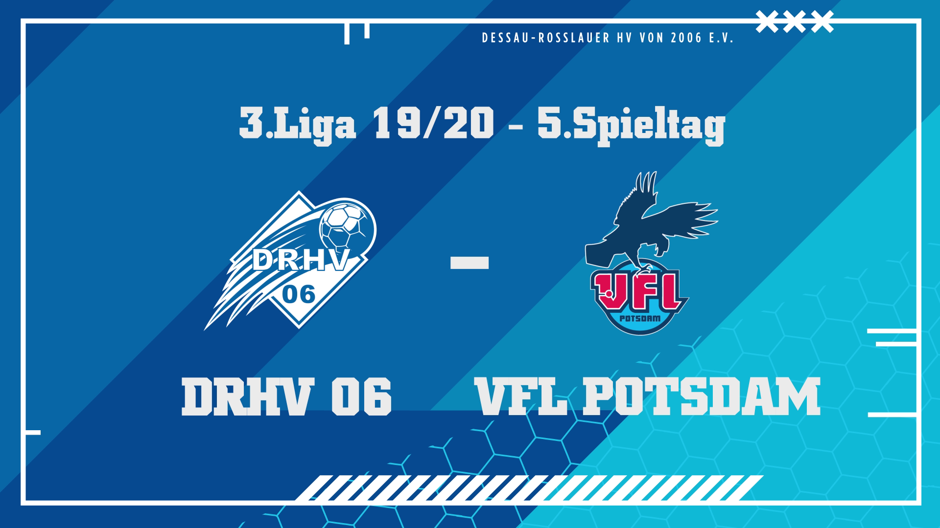 Ankündigungsbild zum Livestream DRHV - VfL Potsdam