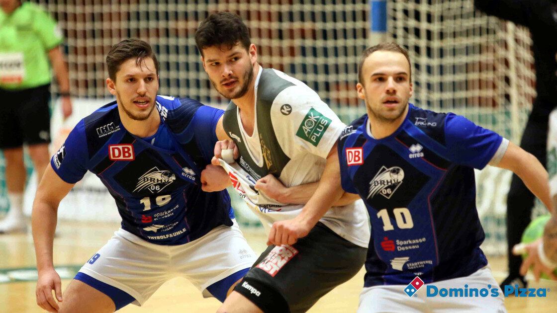 Philip Jungemann, Vincent Sohmann und Daniel Schmidt beim Ostderby 2020