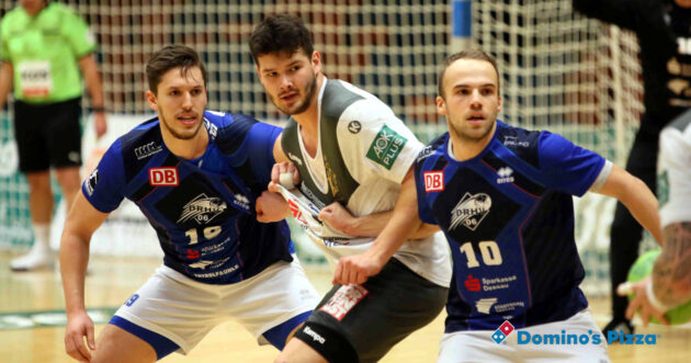 Philip Jungemann, Vincent Sohmann und Daniel Schmidt beim Ostderby 2020