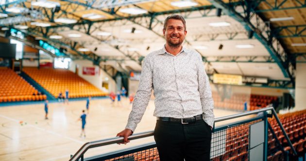 Sebastian Glock in der Anhalt-Arena