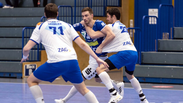 DRHV-Abwehr beim Derby in Aue Februar 2021