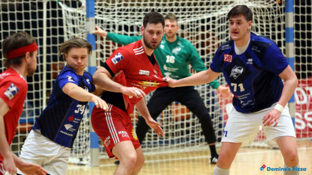 Jörn Persson und Oliver Seidler im Spiel gegen den TuS N-Lübbecke