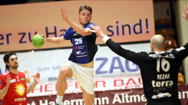 DRHV-Linksaußen Nicolas Neumann im Spiel gegen den TuS N-Lübbecke