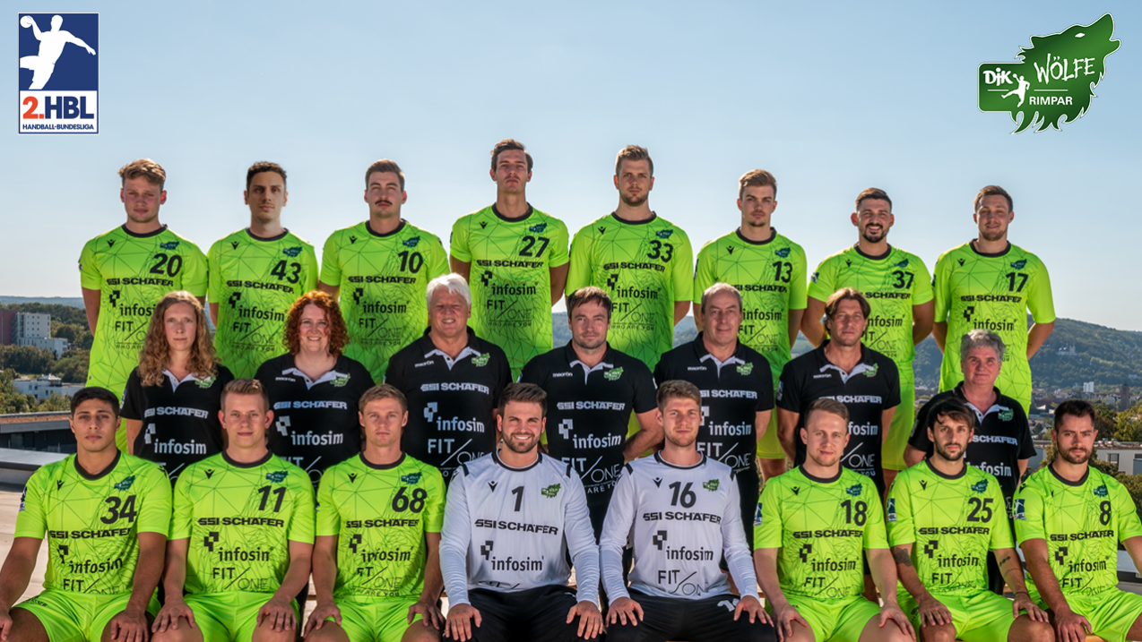 Teamfoto45x39 Teamfoto DJK Rimpar Wölfe Saison 2020/21