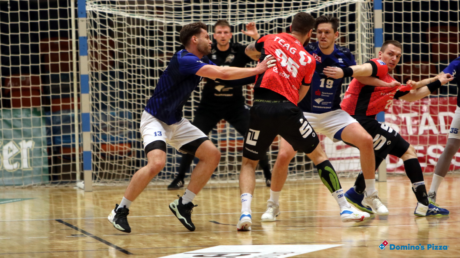 DRHV-Mittelblock gegen den ThSV Eisenach in der Saison 2020/21