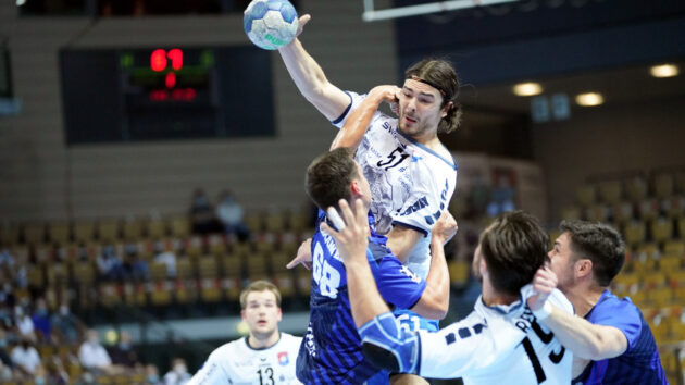 Abwehr im Spiel gegen den TV 05/07 Hüttenberg Saison 2020/21