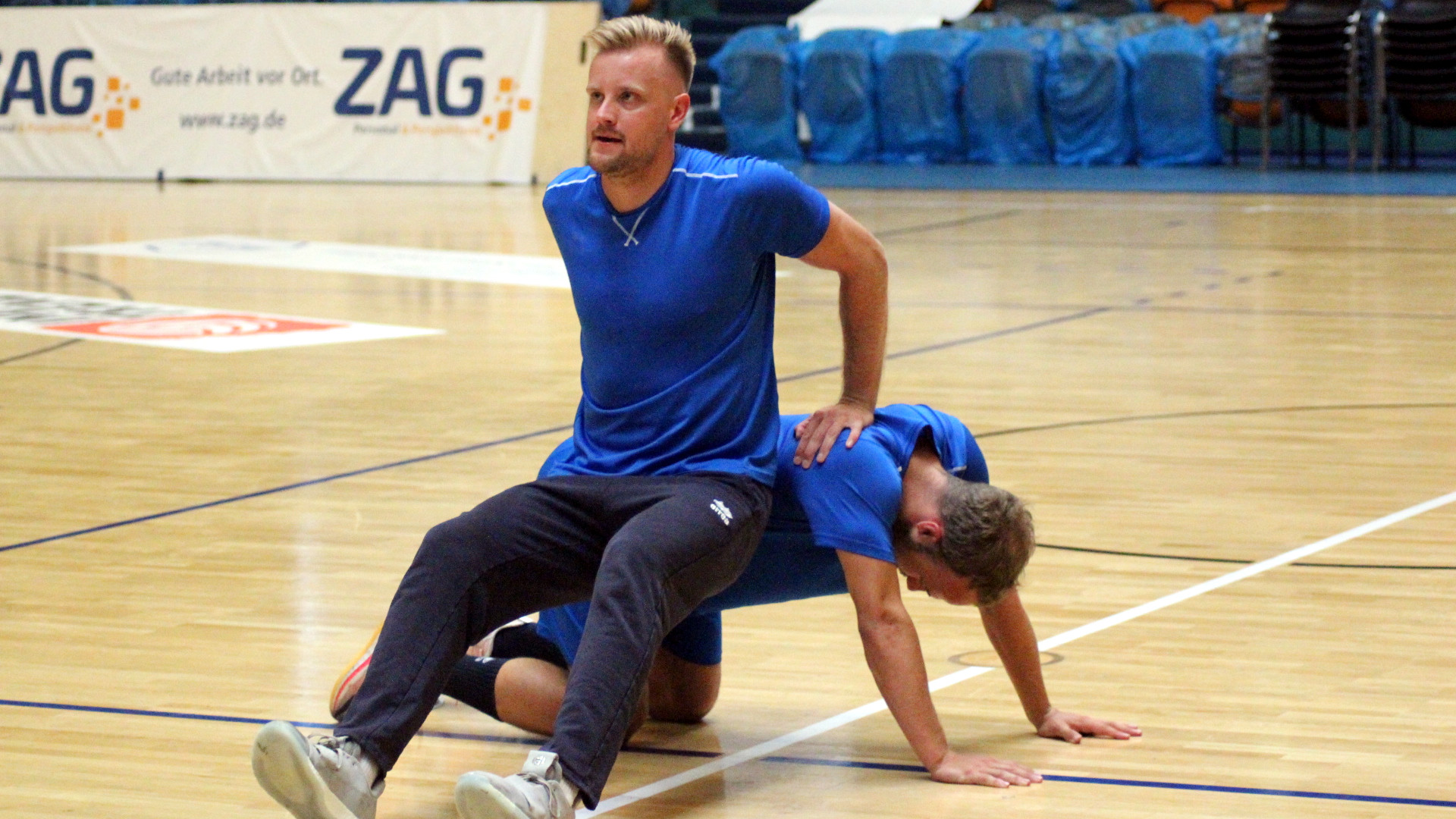 Max Scheithauer und Vincent Sohmann beim Trainingsauftakt zur Saison 2021/22