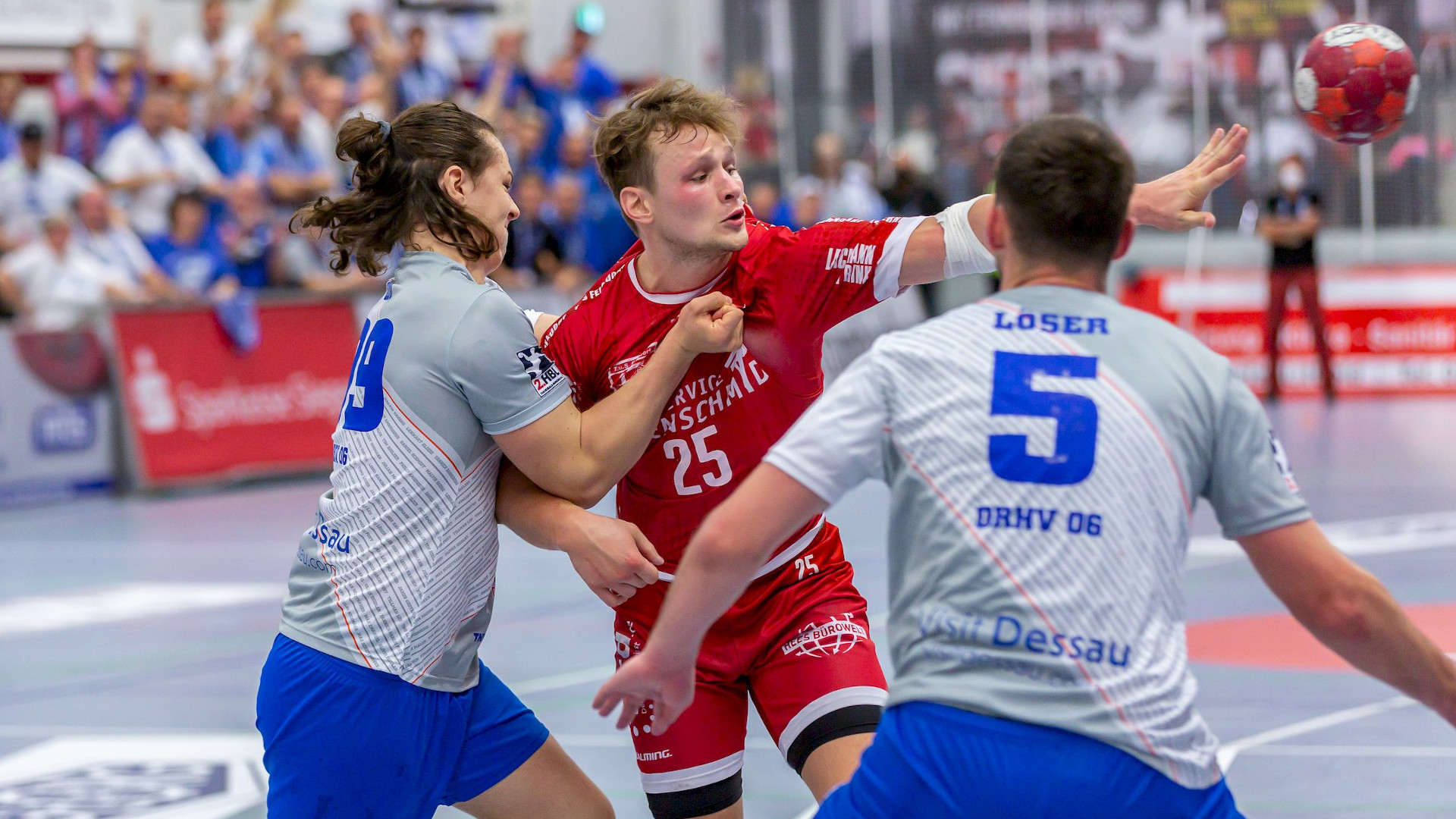 DRHV-Abwehr im Spiel gegen den TuS Ferndorf Saison 2021/22