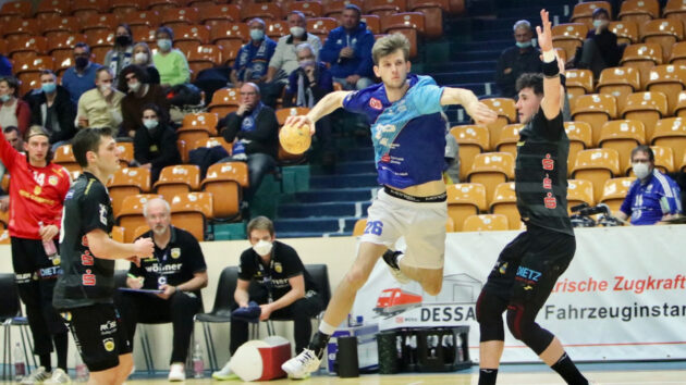 Yannick Danneberg im Spiel gegen den HSC 2000 Coburg in der Saison 2021-22