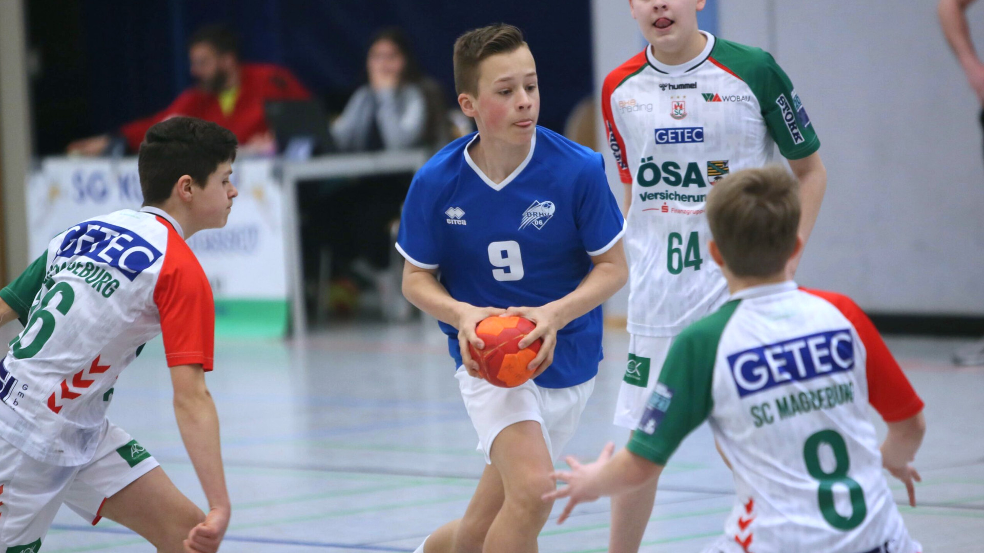 männliche D-Jugend im Spiel gegen den SC Magdeburg Saison 2021/22