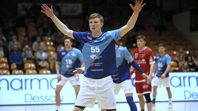 Luka Baumgart im Spiel gegen den TuS Ferndorf Saison 2021/22