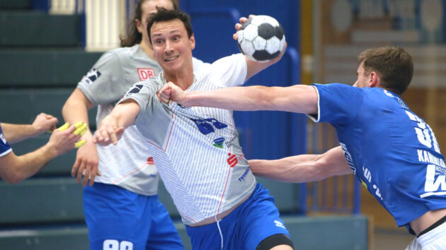 Max Emanuel im Spiel gegen den EHV Aue Saison 2021/22