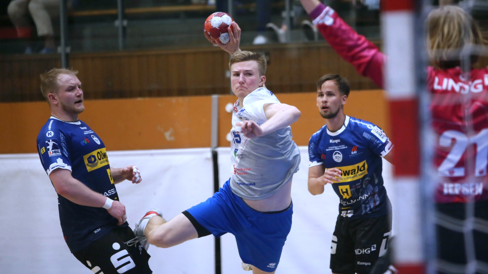 Luka Baumgart im Spiel gegen den ThSV Eisenach Saison 2021/22