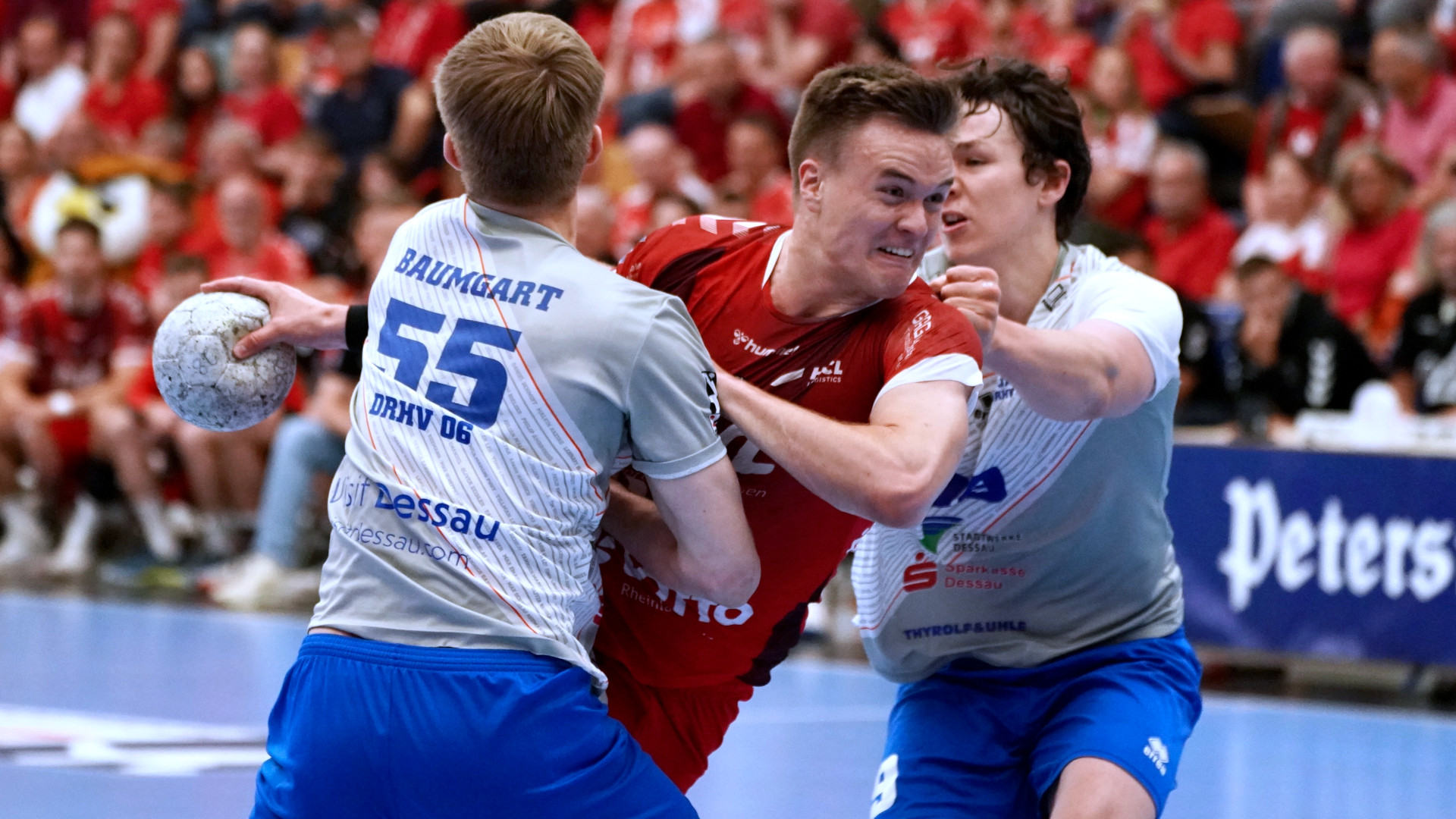 Luka Baumgart und Tillman Leu im Spiel gegen die Eulen Ludwigshafen Saison 2021/22