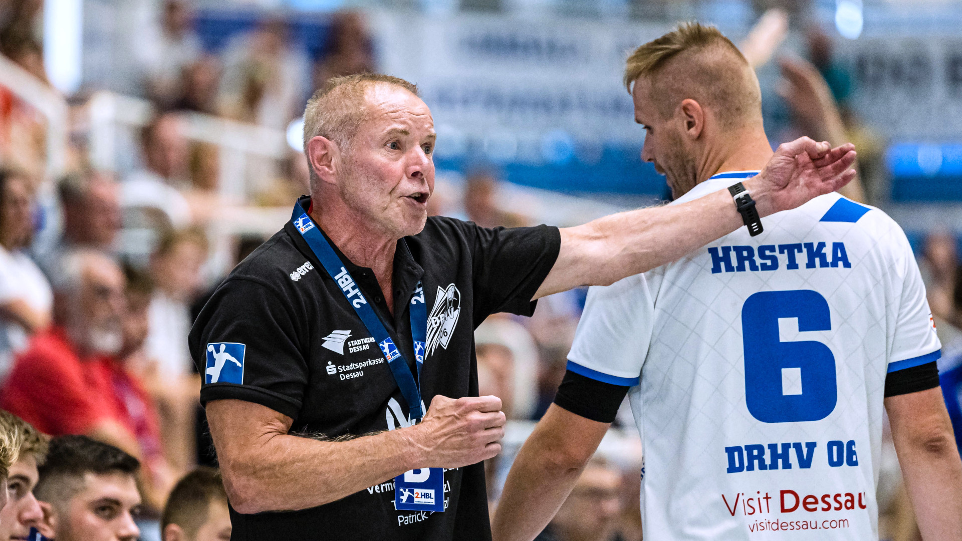 DRHV-Trainer Uwe Jungandreas im Spiel gegen den TSV Bayer Dormagen Saison 2022/23
