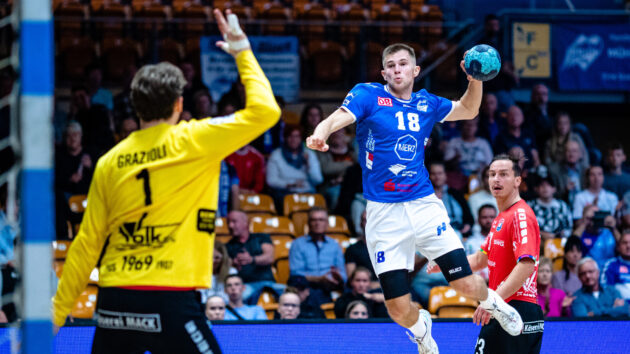 David Mišových im Spiel gegen den TV 05/07 Hüttenberg Saison 2022/23