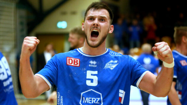 Timo Löser nach dem Heimsieg gegen den TV Großwallstadt Saison 2022/23