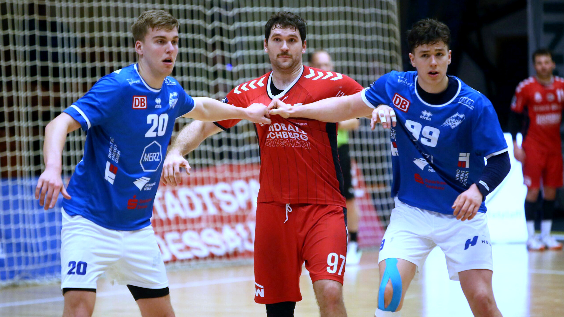 Malvin Haeske und Tillman Leu im Spiel gegen die SG BBM Bietigheim Saison 2022/23