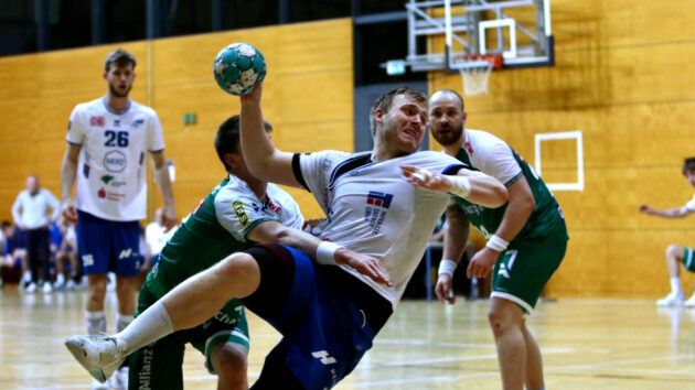 Patrick Gempp im Spiel gegen den SC DHfK Leipzig, Testspiel Januar 2023