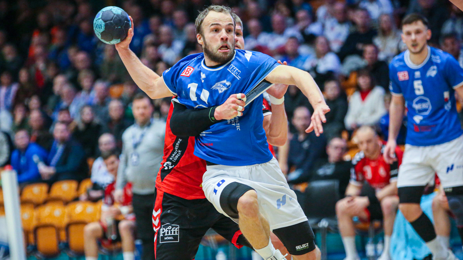 Vincent Sohmann im Spiel gegen den VfL Lübeck-Schwartau Saison 2022/23