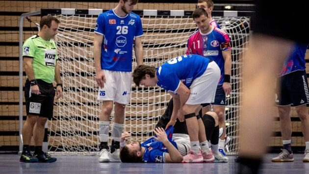 Timo Löser im Spiel in Düsseldorf gegen HC Motor Zaporizhzhia Saison 2022/23