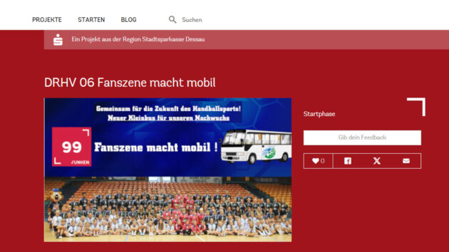 Crowdfunding Projekt der Fanszene Dezember 2023