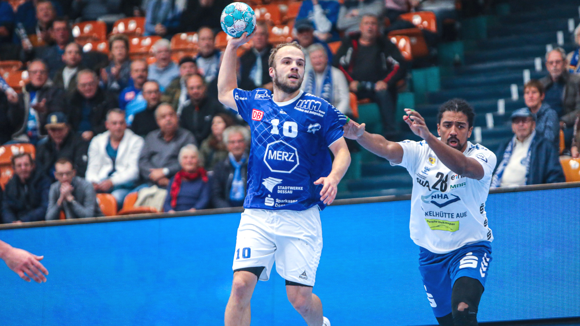 Vincent Sohmann im Spiel gegen den EHV Aue Saison 2023/24