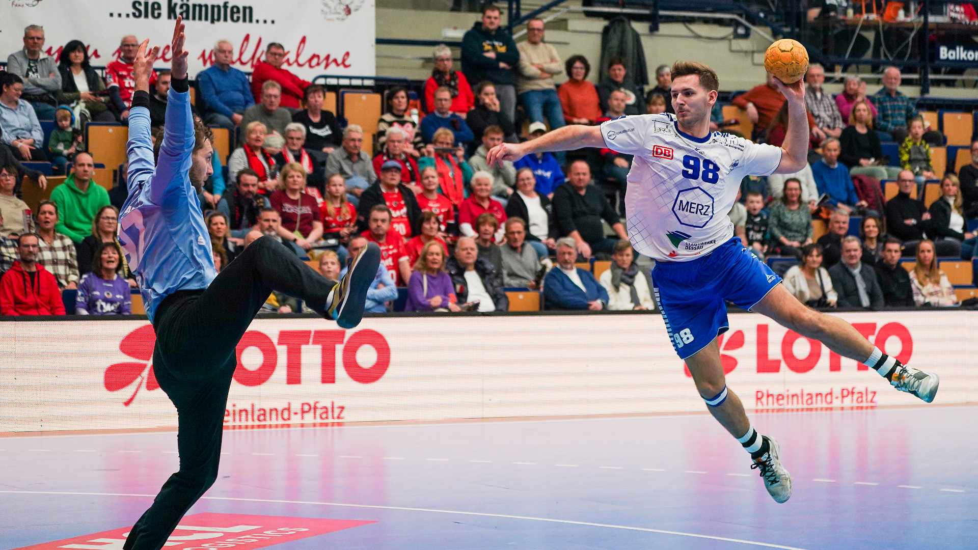 Yannick-Marcos Pust im Spiel gegen die Eulen Ludwigshafen Saison 2023/24