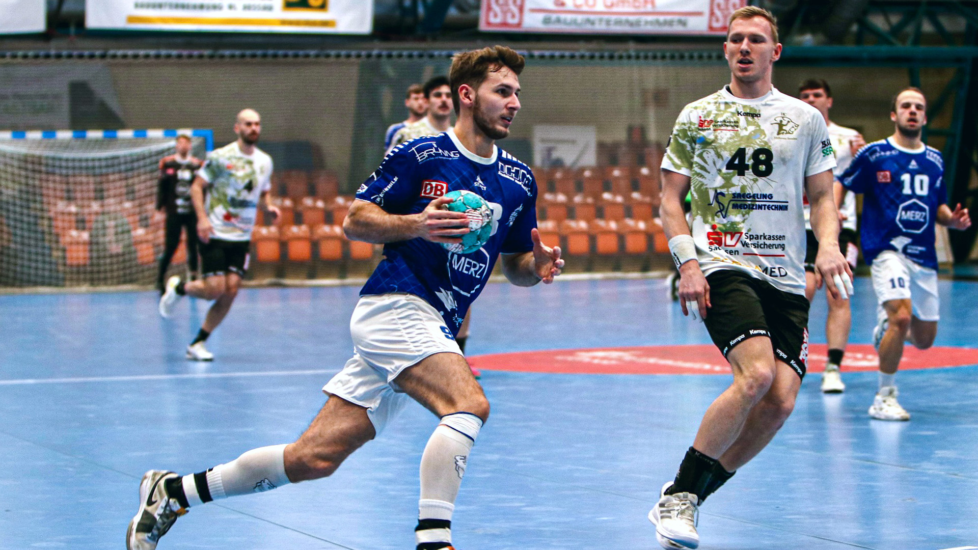 Yannick-Marcos Pust im Testspiel gegen den HC Elbflorenz Dresden Saison 2023/24