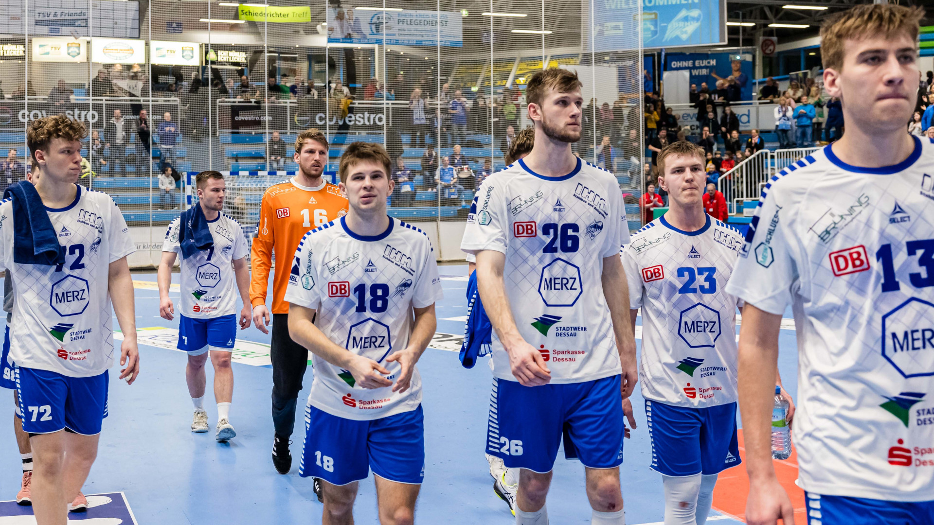 Die Biber nach der Niederlage beim TSV Bayer Dormagen Saison 2023/24