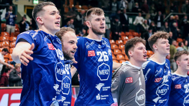 Die Biber nach dem Heimerfolg gegen Hüttenberg Saison 2023/24