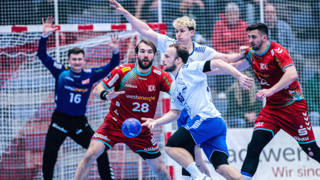 Kapitän Vincent Sohmann gegen TuSEM Essen Saison 2023/24