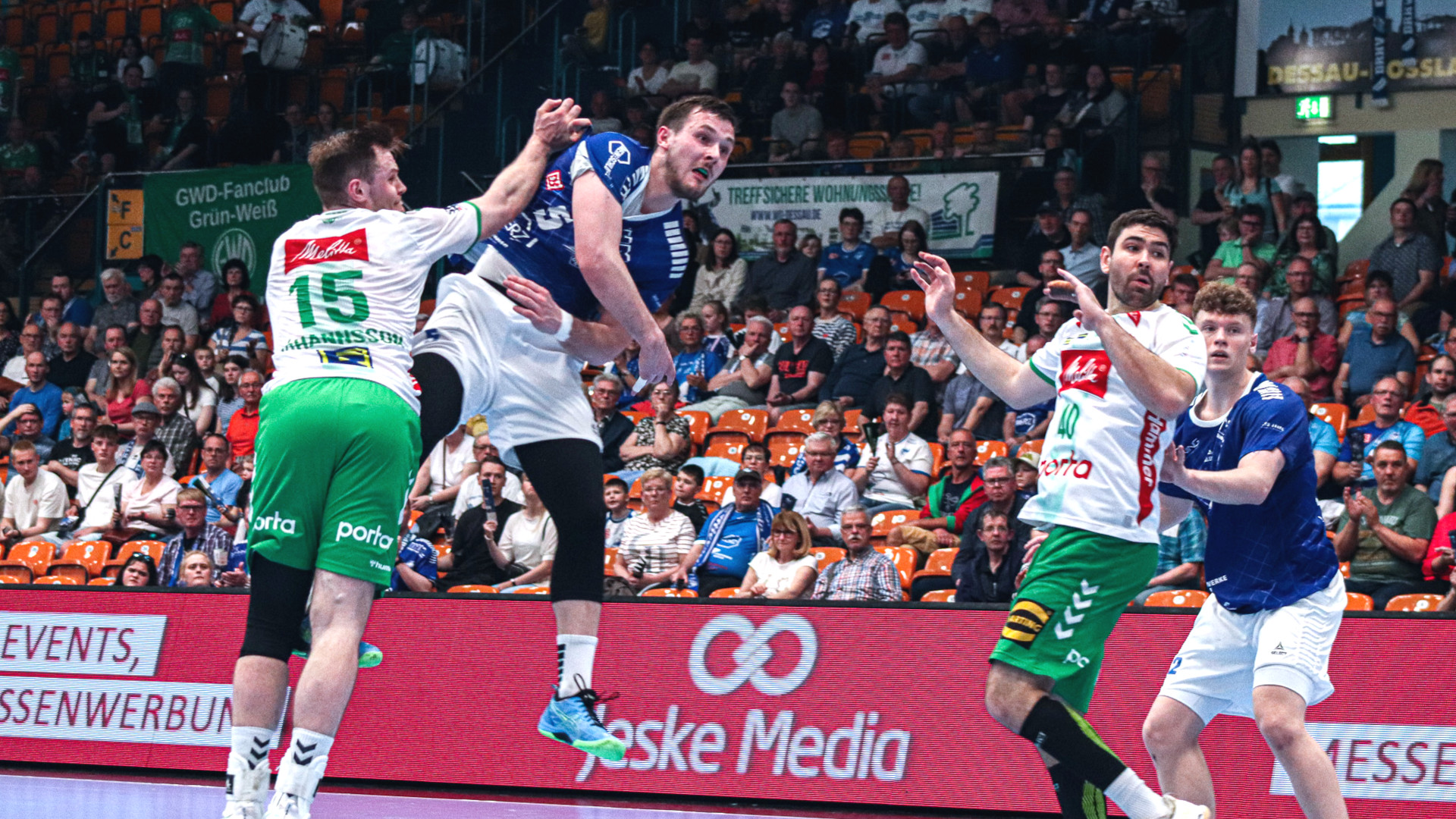 Timo Löser im Spiel gegen GWD Minden Saison 2023/24