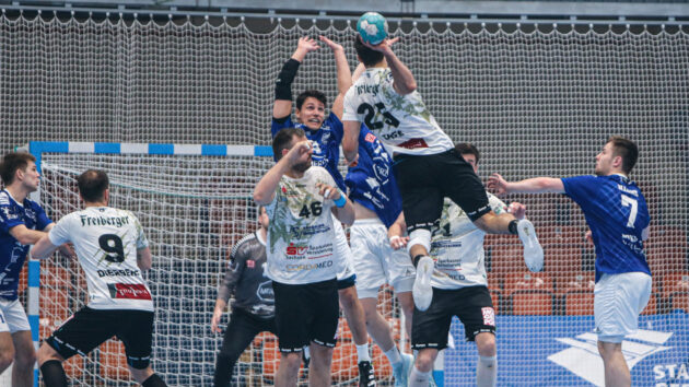 DRHV Defensive im Spiel gegen den HC Elbflorenz Dresden Saison 2023/24