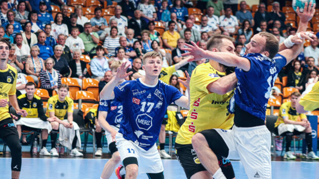 Vincent Bülow im Spiel gegen den HSC 2000 Coburg Saison 2023/24