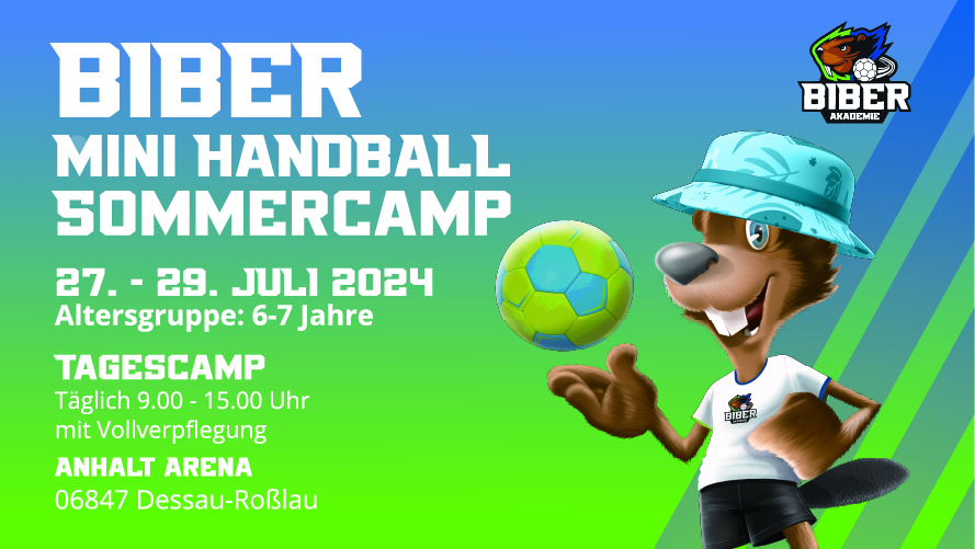 Grafik Biber-Akademie Mini-Sommer-Handballcamp 2024