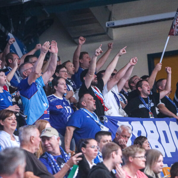 Fanblock im Spiel gegen den TuS Ferndorf Saison 2024/25
