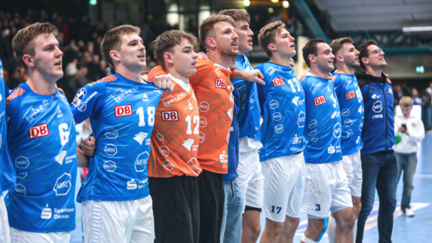 Die Biber nach dem Heimsieg gegen den TuSEM Essen Saison 2024/25