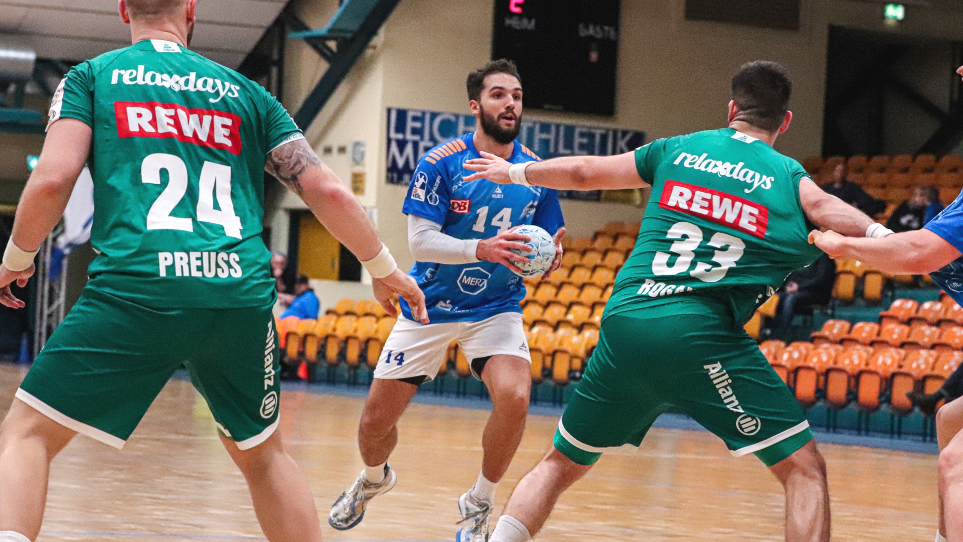 Jakub Powarzyński im Testspiel gegen den SC DHfK Leipzig Saison 2024/25