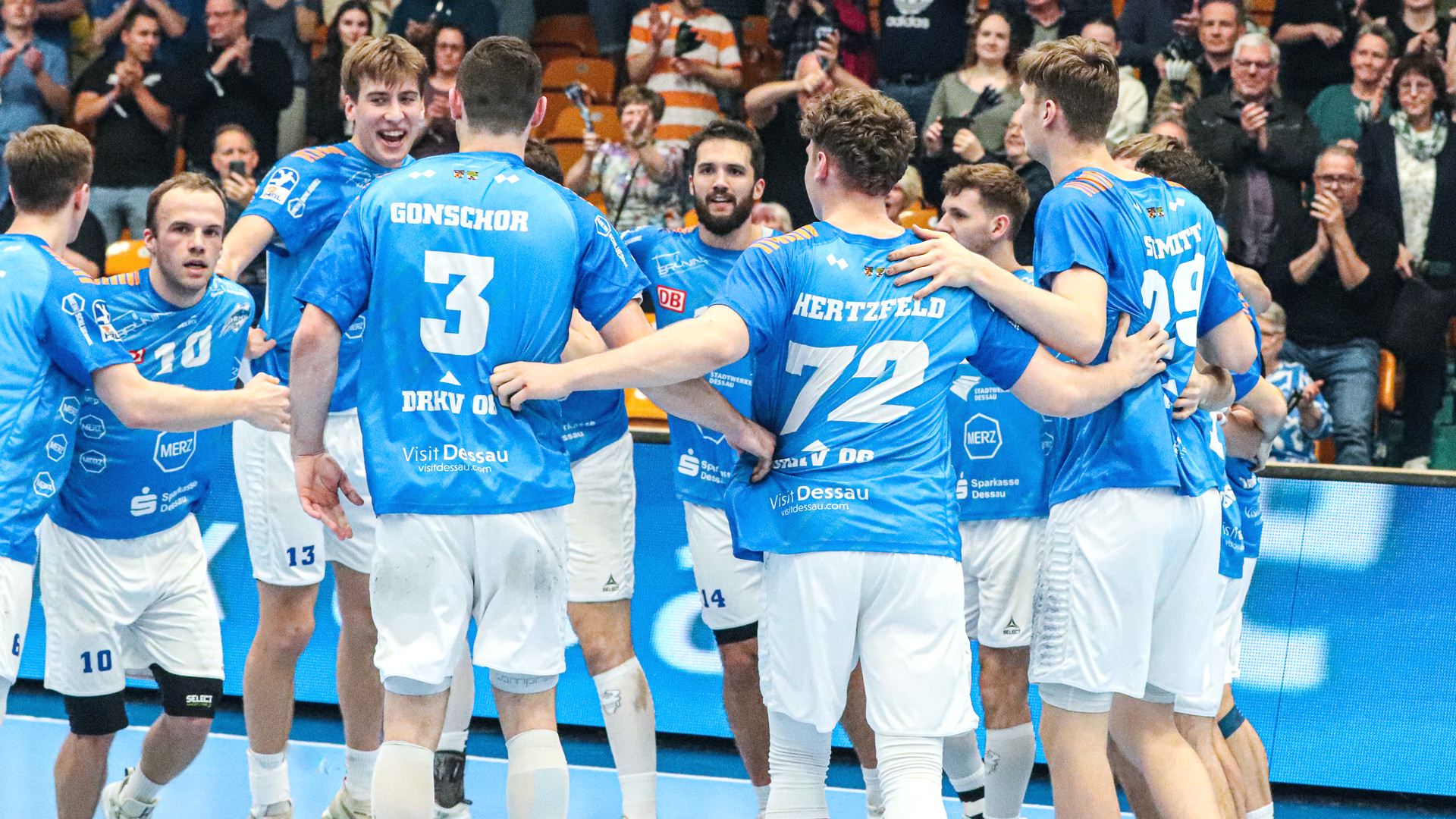 Die Biber nach dem Heimsieg gegen HBW Balingen-Weilstetten Saison 2024/25