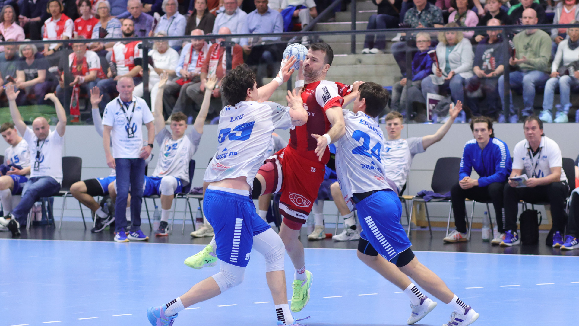 DRHV-Abwehr im Spiel gegen den TuS Ferndorf